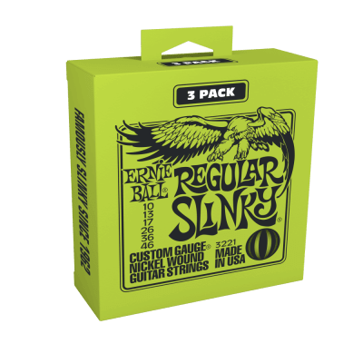 Cuerdas Mod: 3221 Regular Slinky para Guitarra Electrica .010 - .046 (Pack de 3 Sets)1