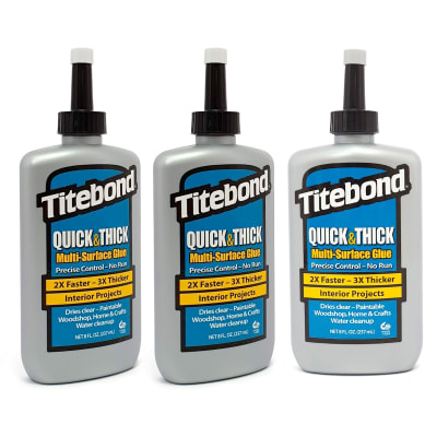 Pack 3x2 Titebond Quick and Thick. 8 oz / 237 ml1