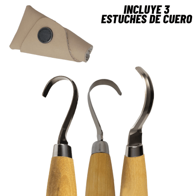 Pack de Cuchillos Gancho Morakniv Hook Knife 162, 163 y 164 con Estuche1
