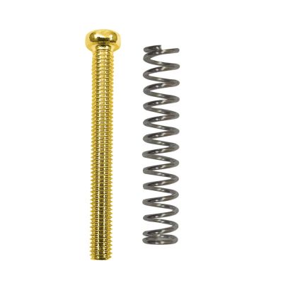 Set de Tornillo + Resorte para Capsula Humbucker. Color Gold1