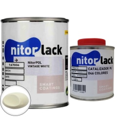 Poliuretano Nitorpol Vintage White Fender de Nitorlack. Color. 500 ml + Catalizador 046 de 250 ml