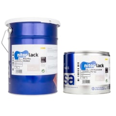 Poliuretano Primer Nitorpol de Nitorlack Incoloro. 5 litros + 1 catalizador 144 de 2,5 Litros