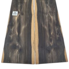 Set de 2 Láminas EB-1086 de Ebano para Artesanía / Madera con Rajaduras, nudos y Quebraduras propias de la madera