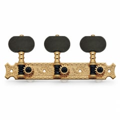 Clavijero Guitarra Clásica Gotoh 3L+3R Gold 35G620-EN Boton Madera Ebano