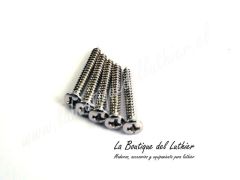 Tornillos para Puente Fijo Hardtail. Mod: TS-02. Nickel (5 pcs)