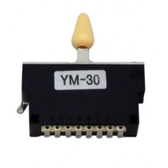 Switch 3-Way Sellado para Telecaster. Mod: YM-30 IV. Perilla Beige