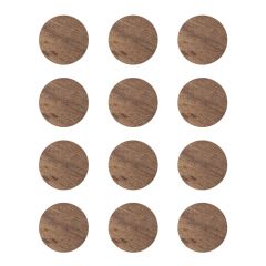 Dots de Madera Nogal de 7.60mm Diametro ( Set de 12 Pcs)