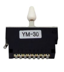 Switch 3-Way Sellado para Telecaster. Mod: YM-30 WHT. Perilla White