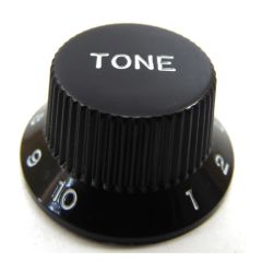 Perilla Plastica para Tono. Black. Stratocaster y Telecaster. Mod: KB-240T