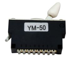Switch 5-Way Sellado para Stratocaster. Mod: YM-50 WHT. Perilla White