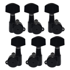 Clavijero 3L+3R con Locking. Mod 6K2EL0B. Boton: 07. Color Black