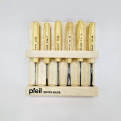 Set de 6 Gubias Pfeil para Xilografía y Tallado en Madera Mod: D 6erA