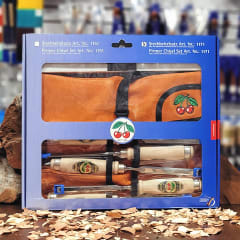 Set de 6 Formones Carpinteros y 1 Estuche de Cuero Two Cherries 1171 LRT