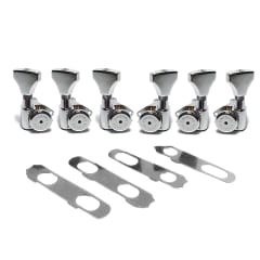 Clavijero Kit 3L-3R con Locking. Mod 6K2GL0C-DHS. Color Chrome
