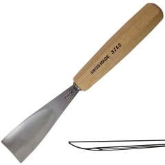 Gubia Pfeil 3 Semi Plana de 40 mm de ancho para Tallado de Madera