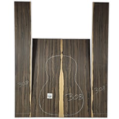 Set de Aros y Fondo para Instrumentos Pequeños ZIR-308 de Ziricote Mexicano / Calidad Especial