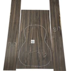 Set de Aros y Fondo ZIR-313 de Ziricote Mexicano para Instrumentos Pequeños Calidad Especial