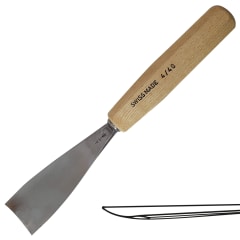 Gubia Pfeil 4 Semi Plana 40 mm de ancho para Tallado de Madera