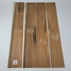 Set de 4 Laminas de Machiche Mexicano MACH-707 para Artesania - Madera con Detalles