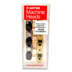 Clavijero Guitarra Clásica Gotoh 3L+3R Gold 35ARB1800-BB Bronce Sólido y Botón de Plastico Negro