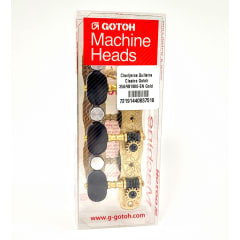 Clavijero Guitarra Clásica Gotoh 3L+3R Gold 35ARB1800-EN Gold y Botón de Madera Negro