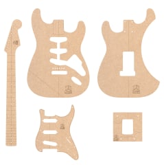 Set de Plantilla en MDF 5 mm tipo Stratocaster