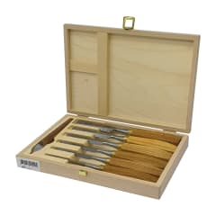 Set de 6 Formones Carpinteros + Estuche de Madera. Mod: CMK 7