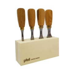 Set de Mini Formones Carpinteros Pfeil Bch 4er con Base de Madera (5 pcs)