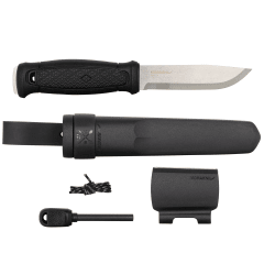 Cuchillo Garberg (S) Morakniv 13914 Acero Inoxidable con Kit de Supervivencia Black