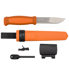 Cuchillo Morakniv Kansbol 13913 (S) Acero Inoxidable con Kit de Supervivencia Orange