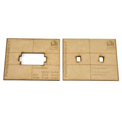 Plantilla de Ruteo para capsula doble (humbucker) en MDF 5mm
