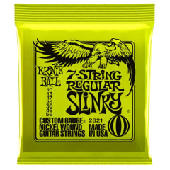 Cuerdas para Guitarra Electrica. Mod: 2621. 7-String. Regular Slinky .010 - .056