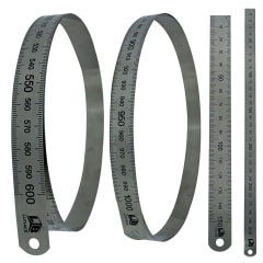 Set de Reglas Metalicas Flexibles y Rigidas Calibradas 15cm, 30cm, 60cm y 100cm