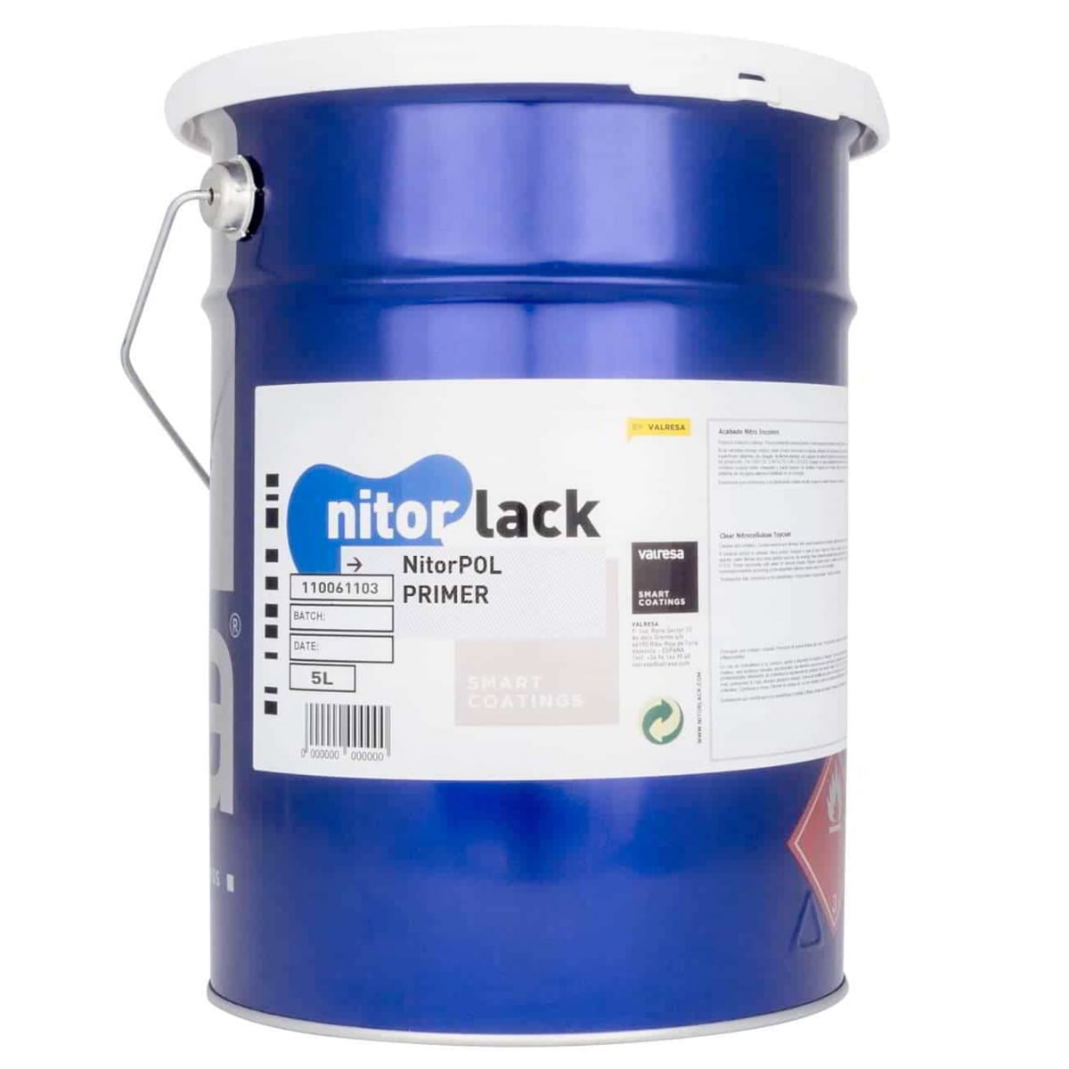 Poliuretano Primer Nitorpol de Nitorlack Incoloro. 5 litros + 1 catalizador 144 de 2,5 Litros2