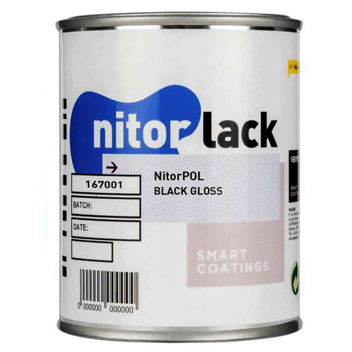 Poliuretano Nitorpol Black Gloss de Nitorlack. Color. 500 ml + 1 catalizador 046 de 250 ml6