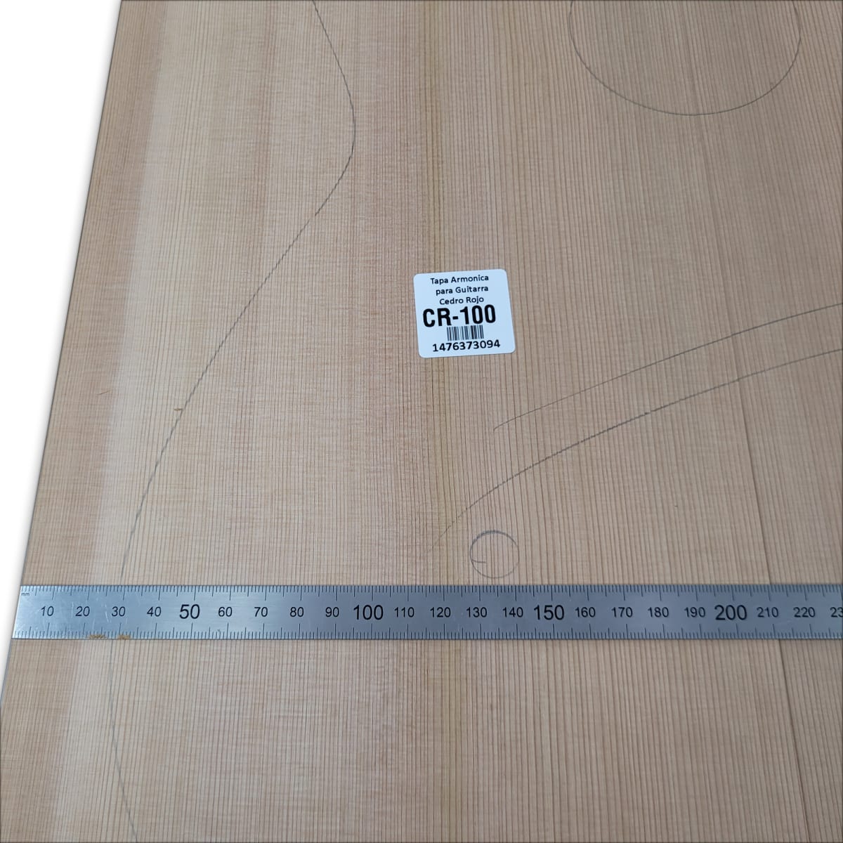 Tapa Armonica Unica CR-100 de Cedro Rojo Canadiense para Guitarra Calidad AAA4