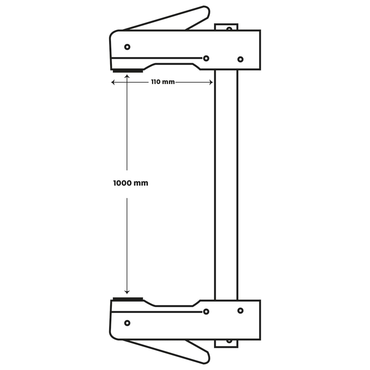 Prensa Klemmsia. Mod: 0100 Sargento de 1000 mm de largo2