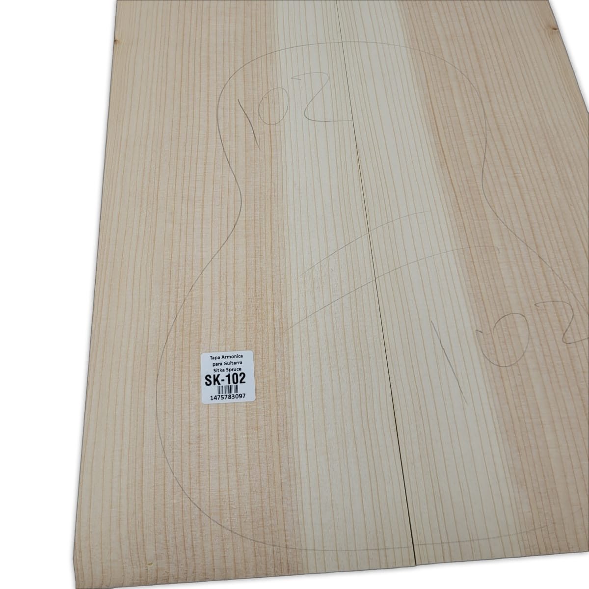 Tapa Armonica Unica SK-102 de Sitka Spruce para Tiple, Cuatro e Instrumentos Pequeños5