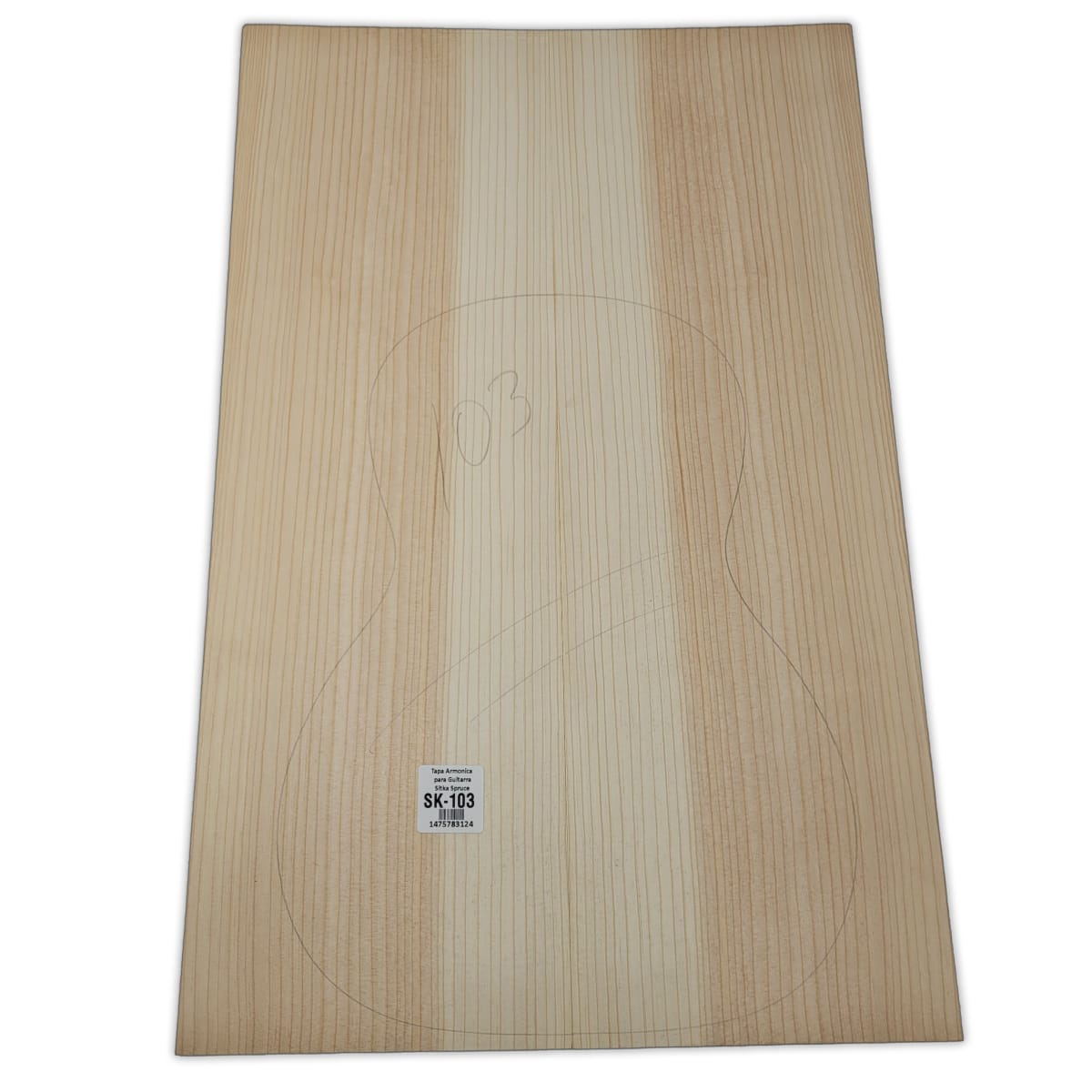 Tapa Armonica Unica SK-103 de Sitka Spruce para Tiple, Cuatro e Instrumentos Pequeños 0