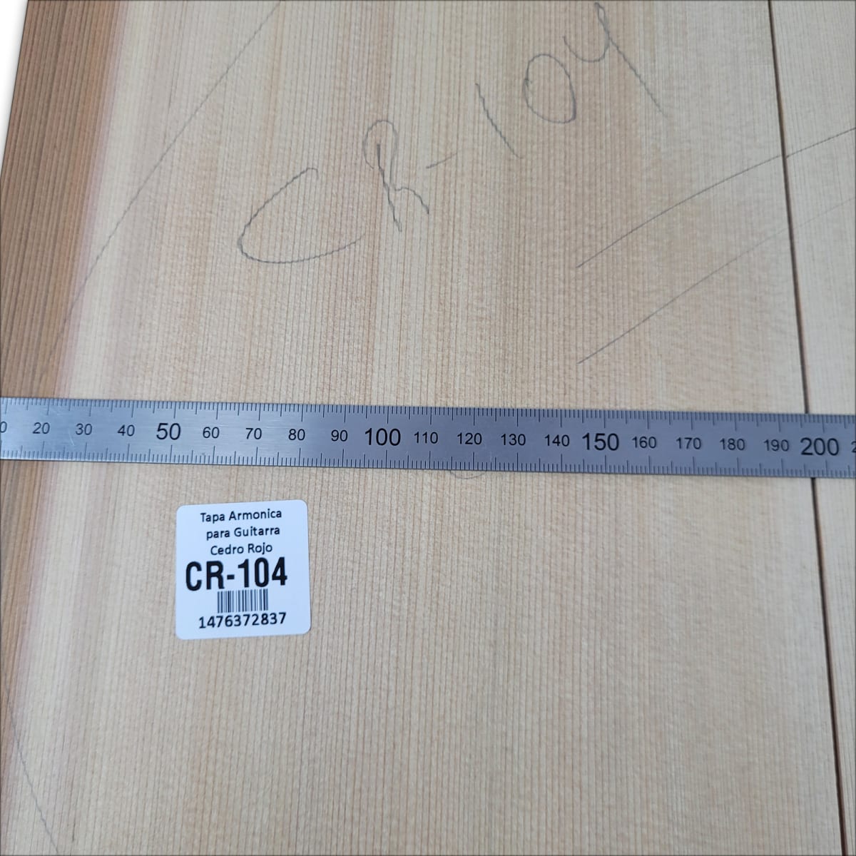 Tapa Armonica Unica CR-104 de Cedro Rojo Canadiense para Guitarra Calidad AAA4