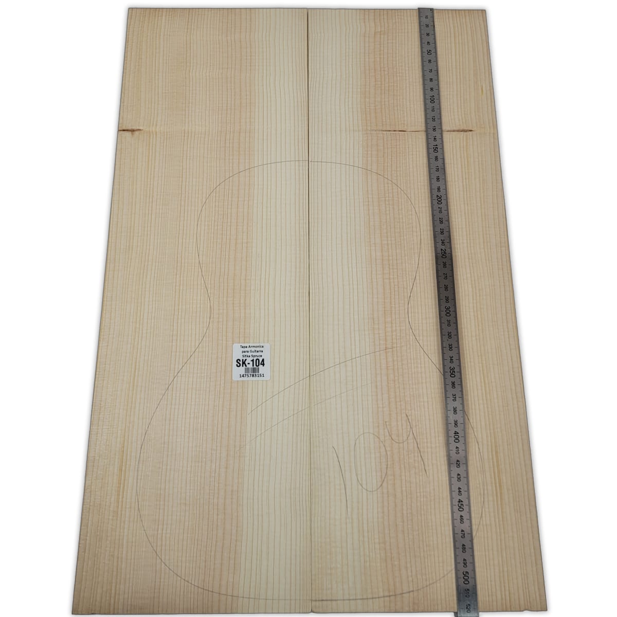 Tapa Armonica Unica SK-104 de Sitka Spruce para Tiple, Cuatro e Instrumentos Pequeños4