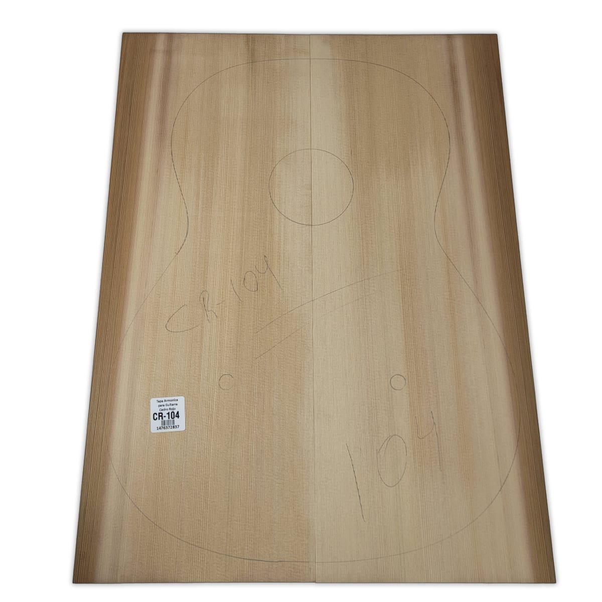 Tapa Armonica Unica CR-104 de Cedro Rojo Canadiense para Guitarra Calidad AAA 0