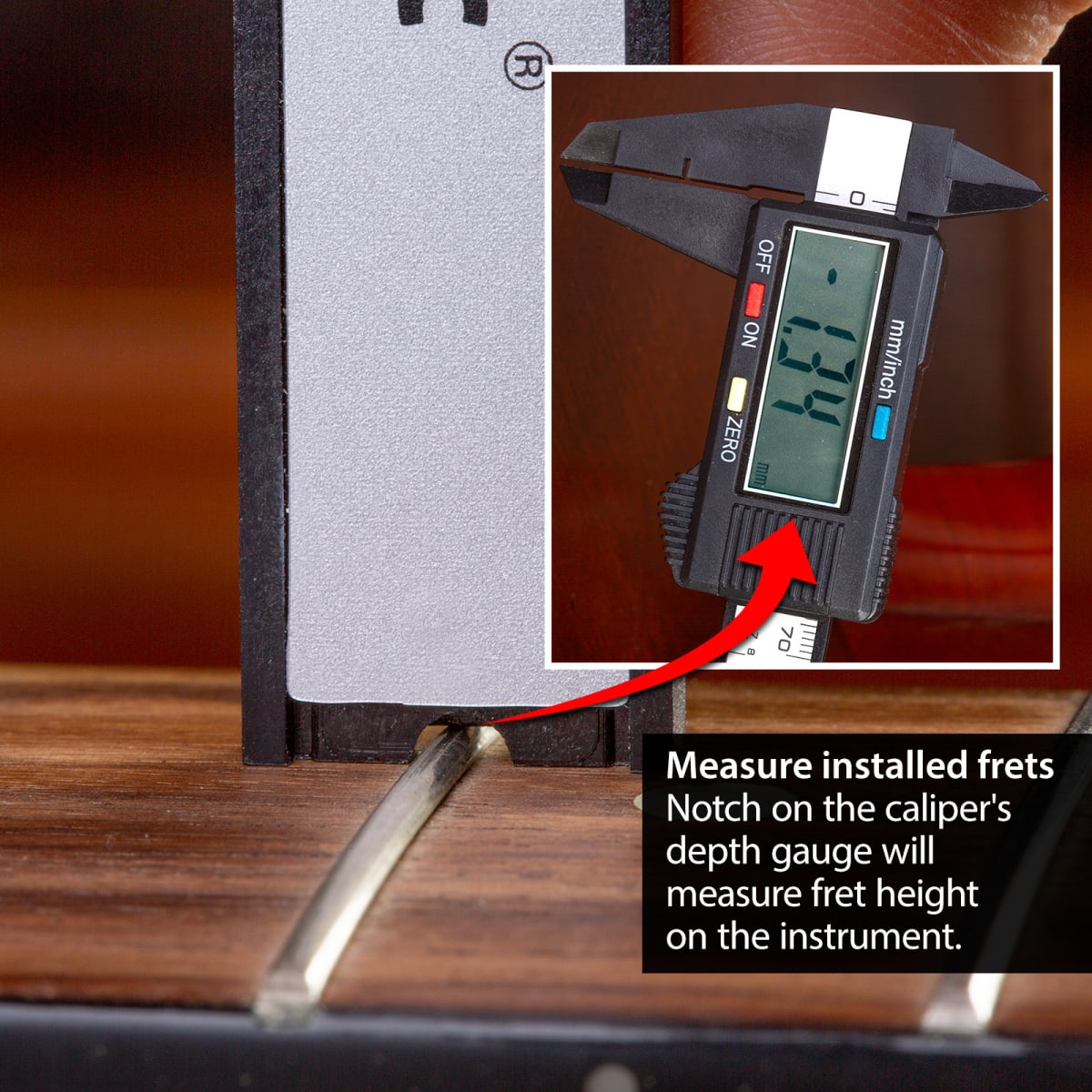 Pie de Metro de Precisión Milimetro y Pulgada Featherweight Digital Caliper Item # 10447