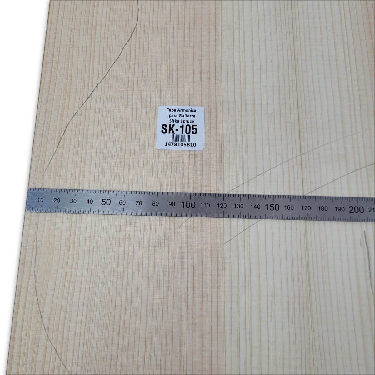 Tapa Armonica Unica SK-105 de Sitka Spruce para Tiple, Cuatro e Instrumentos Pequeños4