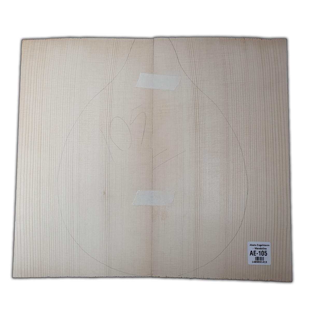 Tapa Armonica Unica AE-105 de Abeto Engelmann para Mandolina 0