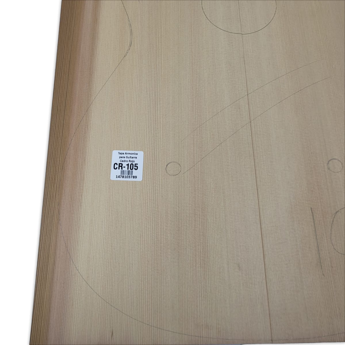 Tapa Armonica Unica CR-105 de Cedro Rojo Canadiense para Guitarra Calidad AAA8