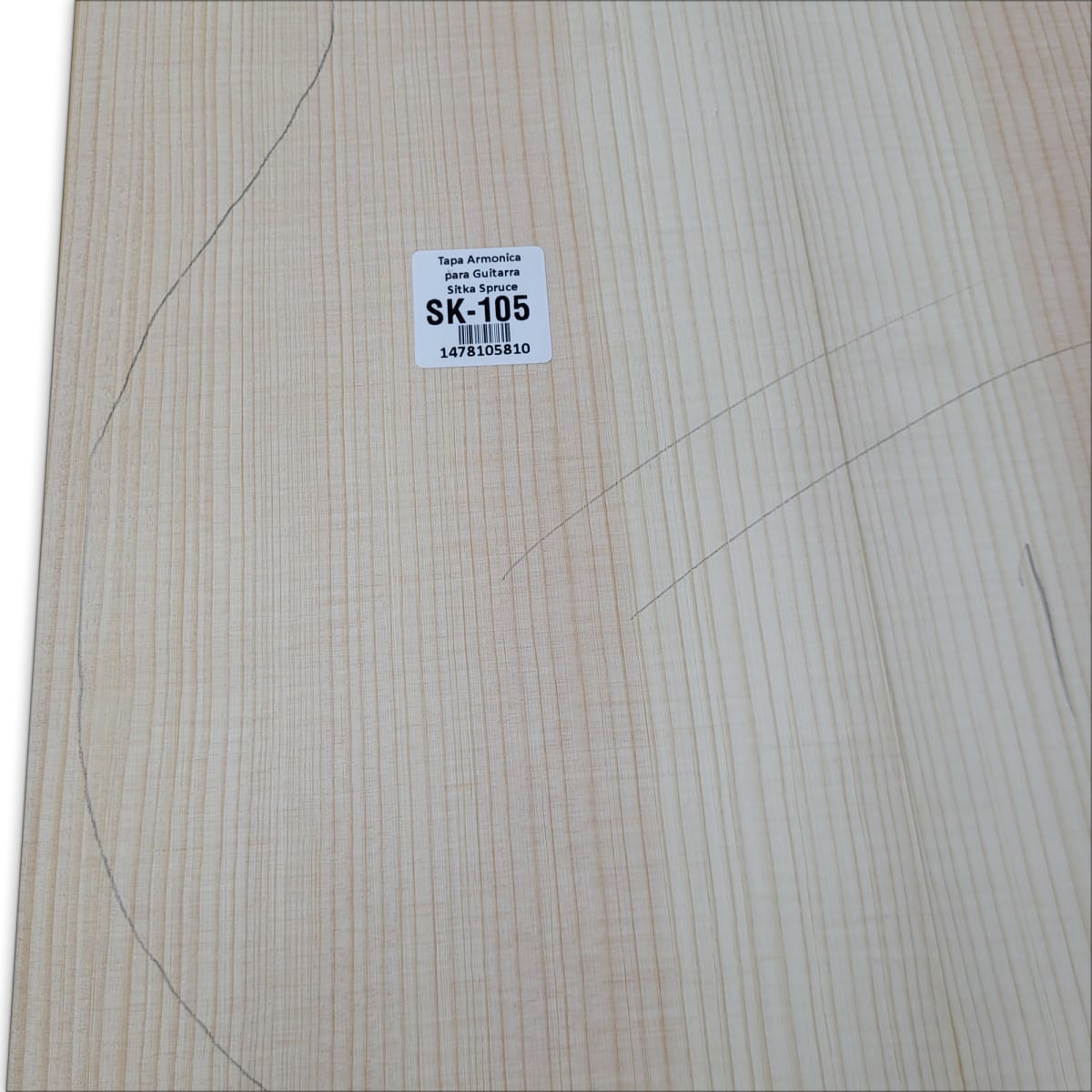 Tapa Armonica Unica SK-105 de Sitka Spruce para Tiple, Cuatro e Instrumentos Pequeños9