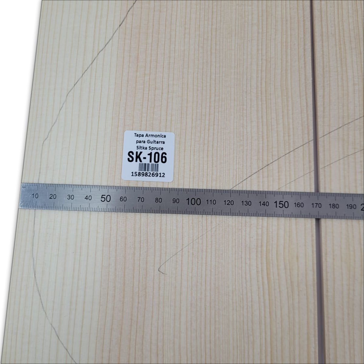 Tapa Armonica Unica SK-106 de Sitka Spruce para Tiple, Cuatro e Instrumentos Pequeños3