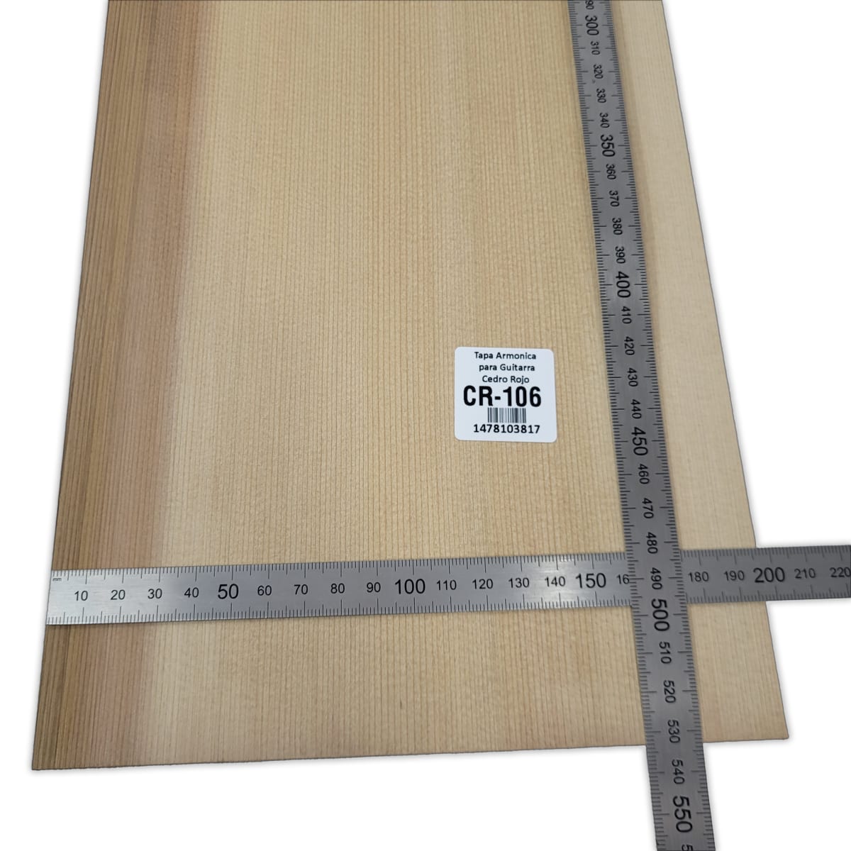 Tapa Armonica Unica CR-106 de Cedro Rojo Canadiense para Guitarra Calidad AAA2