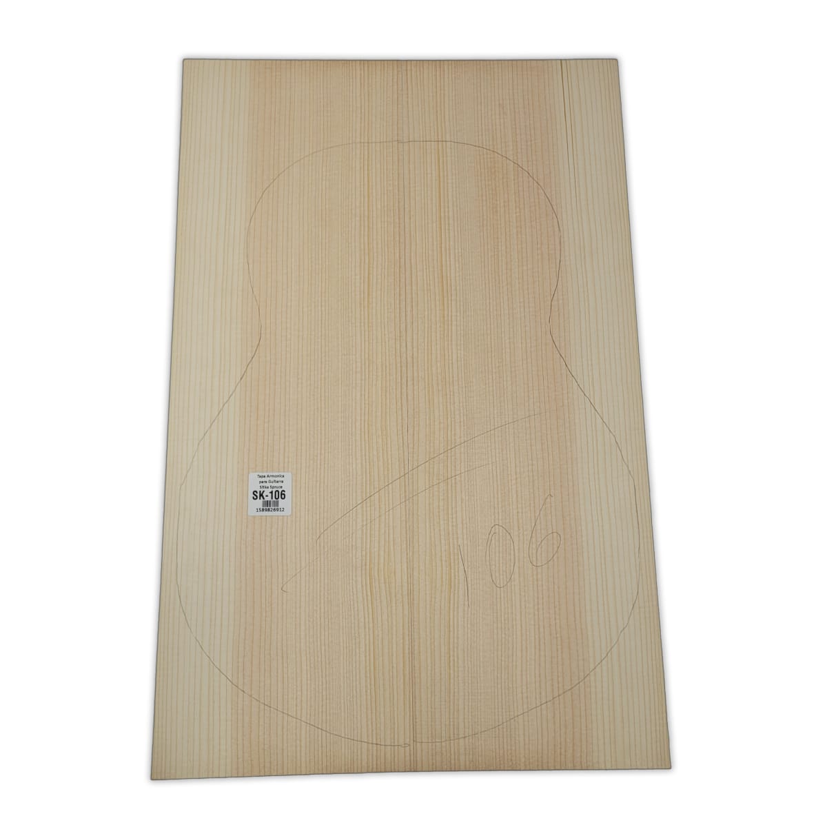 Tapa Armonica Unica SK-106 de Sitka Spruce para Tiple, Cuatro e Instrumentos Pequeños6